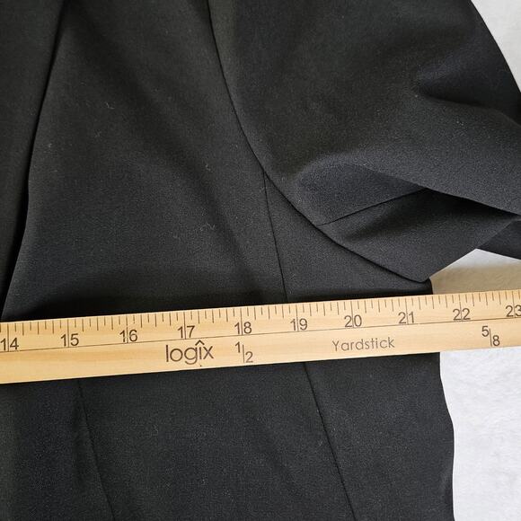 New H&M Black Blazer Womens Size XL One Button Office Chic Career Jacket Capsule - Picture 10 of 11